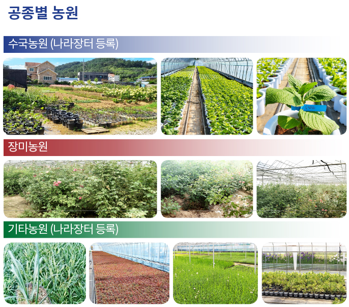 수목류 및 화초류 농장